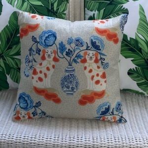 Pillow Cover Cheetah Chinoiserie Ginger Jar Floral